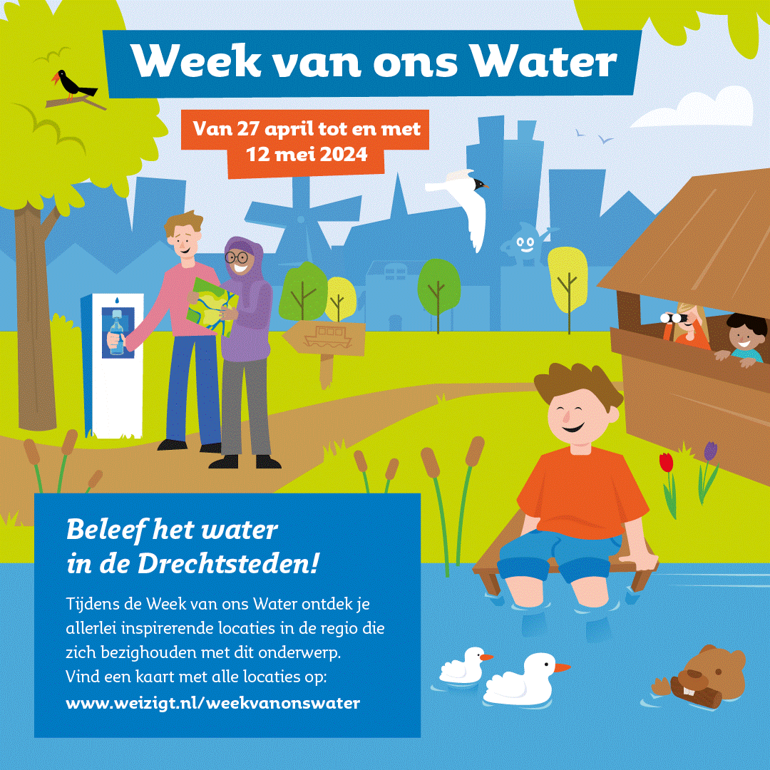 waterspelen poster met tekst