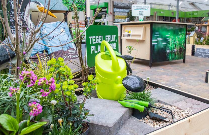 klimaatplein met gieter