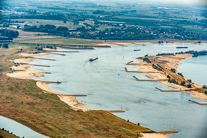 Luchtfoto van rivier