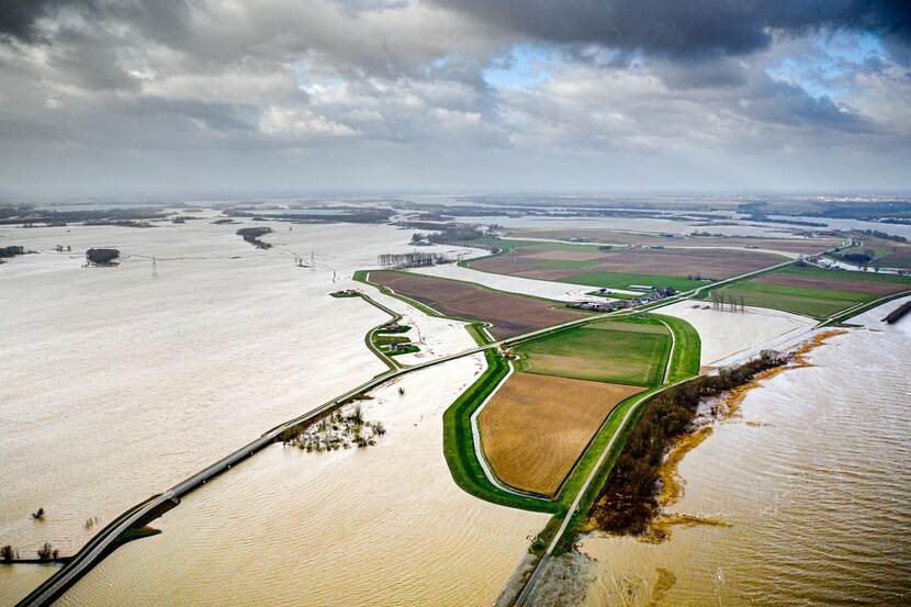 Noordwaard Polder vangt hoogwater Boven Merwede op