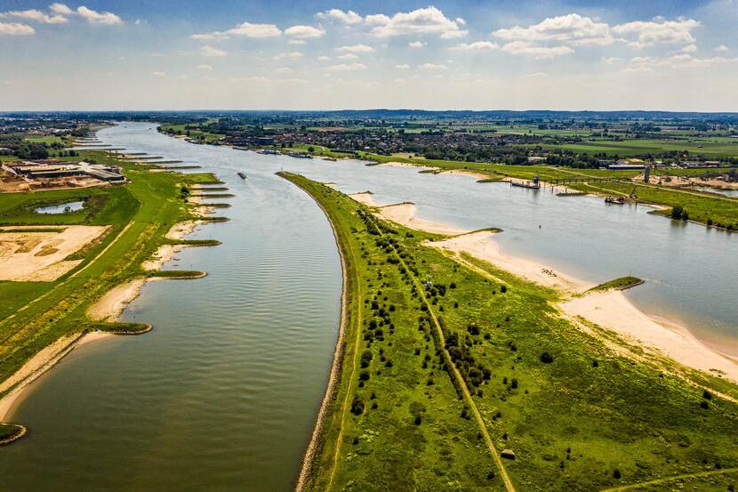 splitsing van de rivier de Rijn