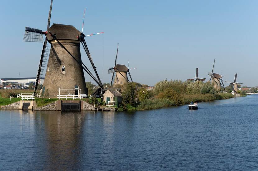 Rivier en molens in waterschap Rivierenland