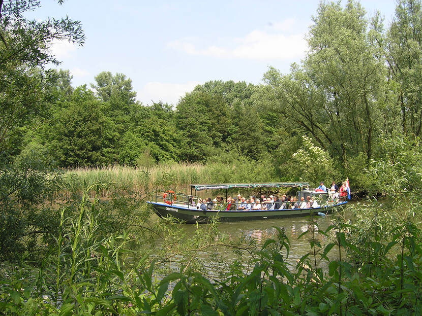 fluisterboot in het water