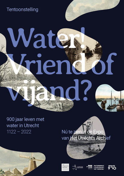 poster voor de tentoonstelling 'water! vriend of vijand?